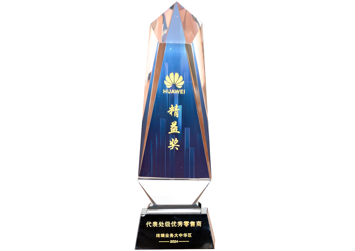 江苏尊龙官方手机连锁——华为代表处级优秀零售商“精益奖”